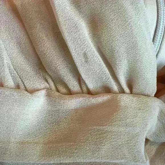 Lulu’s Heavenly Hues maxi dress small, champagne, wedding guest bridal NWT - Picture 3 of 9